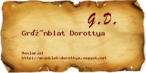 Grünblat Dorottya névjegykártya